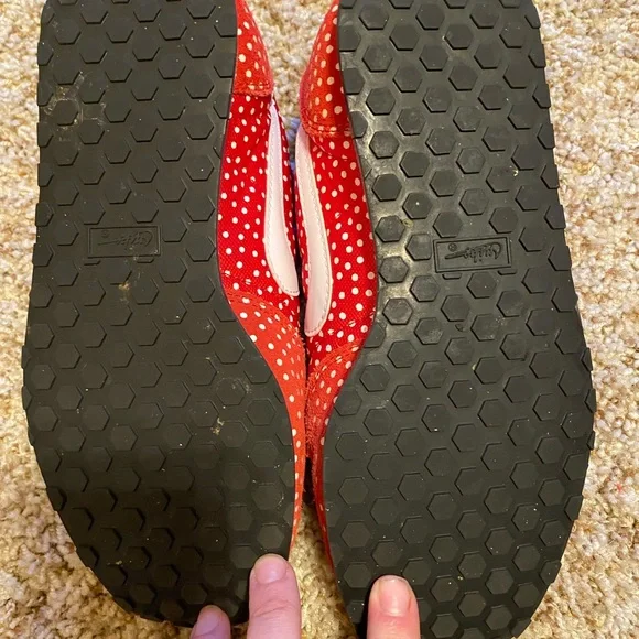 Nike Red w/ white polka dot sneakers - Picture 2 of 3